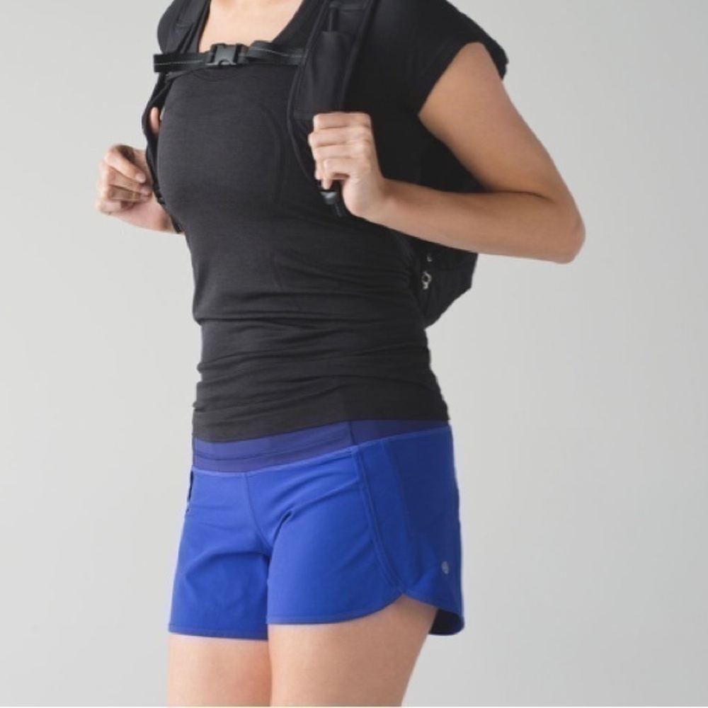 LULULEMON Run Times Short 4 Sapphire Blue/Emperor Blue